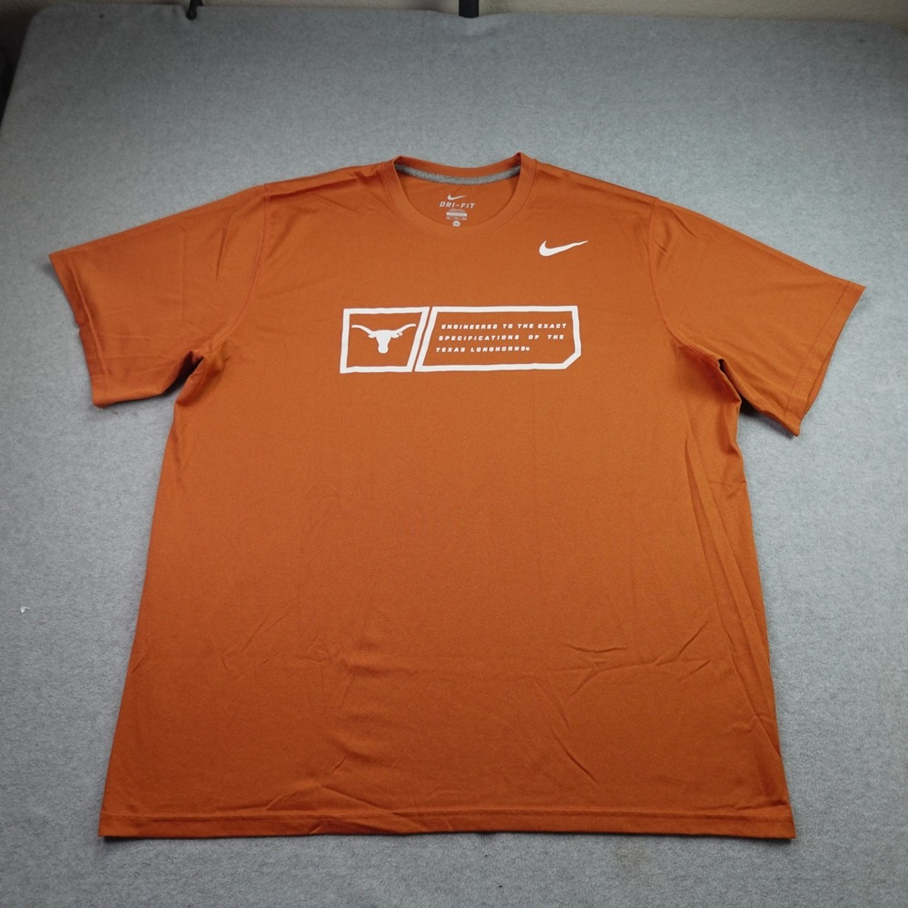 Texas Longhorns T Shirt Mens XXL Orange Athletic Short Sleeve NCAA Nike